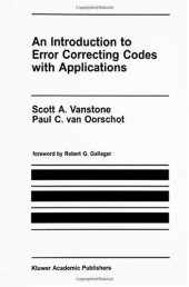 book An introduction to error correcting codes with applications