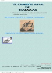 book 18 de mayo de 2004. Actualizacion noticias del Bicentenario de la batalla. News of the Bicentenary Trafalgar  