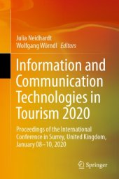 book Information and Communication Technologies in Tourism 2020: Proceedings of the International Conference in Surrey, United Kingdom, January 08–10, 2020