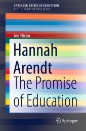 book Hannah Arendt: The Promise of Education