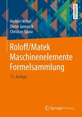 book Roloff/Matek Maschinenelemente Formelsammlung