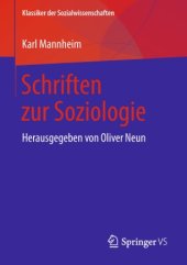 book Schriften zur Soziologie: Herausgegeben von Oliver Neun