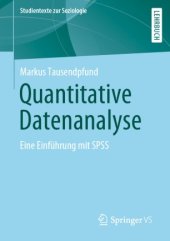 book Quantitative Datenanalyse: Eine Einführung mit SPSS