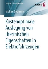 book Kostenoptimale Auslegung von thermischen Eigenschaften in Elektrofahrzeugen