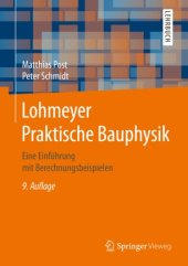 book Lohmeyer Praktische Bauphysik: Eine Einführung mit Berechnungsbeispielen