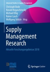 book Supply Management Research: Aktuelle Forschungsergebnisse 2018