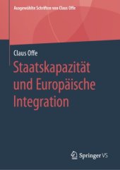 book Staatskapazität und Europäische Integration