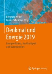 book Denkmal und Energie 2019: Energieeffizienz, Nachhaltigkeit und Nutzerkomfort