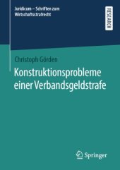 book Konstruktionsprobleme einer Verbandsgeldstrafe