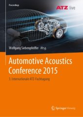 book Automotive Acoustics Conference 2015: 3. Internationale ATZ-Fachtagung