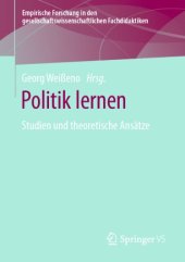 book Politik lernen: Studien und theoretische Ansätze