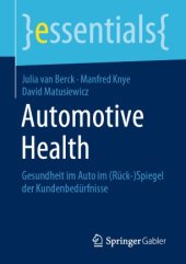 book Automotive Health: Gesundheit im Auto im (Rück-)Spiegel der Kundenbedürfnisse