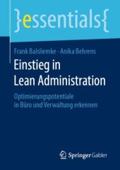 book Einstieg in Lean Administration: Optimierungspotentiale in Büro und Verwaltung erkennen