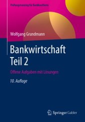 book Bankwirtschaft Teil 2: Offene Aufgaben mit Lösungen