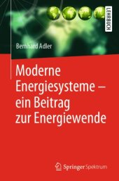 book Moderne Energiesysteme – ein Beitrag zur Energiewende