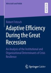 book Adaptive Efficiency During the Great Recession: An Analysis of the Institutional and Organizational Determinants of Crisis Resilience