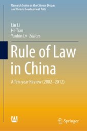 book Rule of Law in China: A Ten-year Review (2002-2012)