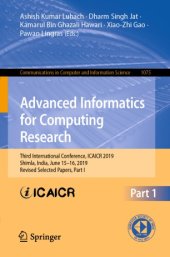 book Advanced Informatics for Computing Research: Third International Conference, ICAICR 2019, Shimla, India, June 15–16, 2019, Revised Selected Papers, Part I