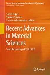 book Recent Advances in Material Sciences : Select Proceedings of ICLIET 2018