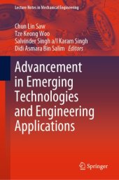 book Advancement in Emerging Technologies and Engineering Applications