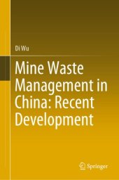 book Mine Waste Management in China: Recent Development 