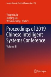 book Proceedings of 2019 Chinese Intelligent Systems Conference: Volume III