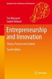 book Entrepreneurship and Innovation: Theory, Practice and Context