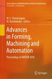 book Advances in Forming, Machining and Automation: Proceedings of AIMTDR 2018