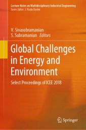 book Global Challenges in Energy and Environment: Select Proceedings of ICEE 2018