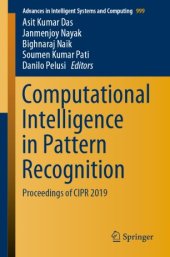 book Computational Intelligence in Pattern Recognition: Proceedings of CIPR 2019