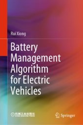 book Battery Management Algorithm for Electric Vehicles 