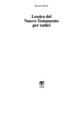 book Lessico del Nuovo Testamento per radici