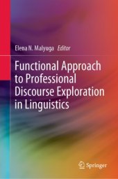 book Functional Approach to Professional Discourse Exploration in Linguistics 