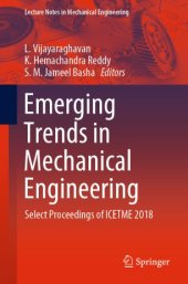 book Emerging Trends in Mechanical Engineering: Select Proceedings of ICETME 2018