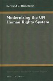 book Modernizing The UN Human Rights System