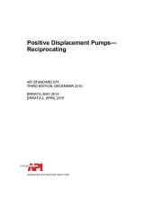 book API STD 674 - Positive Displacement Pumps— Reciprocating