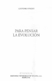 book PARA PENSAR LA EVOLUCION