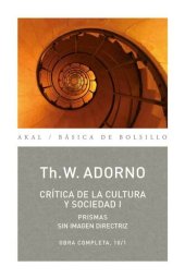 book Crítica de la Cultura y de la Sociedad I