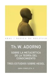 book Sobre la metacrítica de la teoría del conocimiento