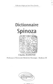 book Le Vocabulaire de Spinoza