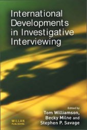 book International Developments in Investigative Interviewing