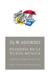 book Filosofía de la nueva música