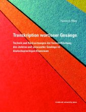 book Transkription wortloser Gesänge