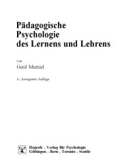 book Pädagogische Psychologie des Lernens und Lehrens