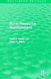 book Rural resource management