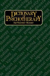 book A dictionary of psychotherapy