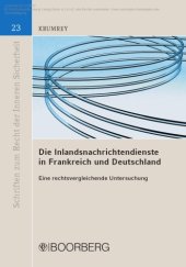 book Die Inlandsnachrichtendienste in Frankreich und Deutschland : eine rechtsvergleichende Untersuchung