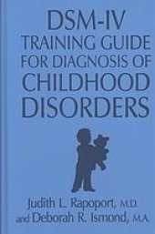 book DSM-IV training guide for diagnosis of childhood disorders