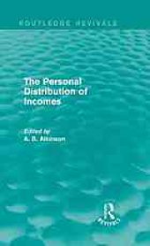 book The personal distribution of incomes