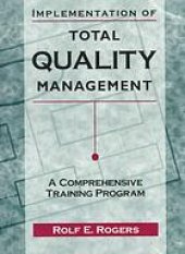 book Implementation of total quality management : a comprehensive training program